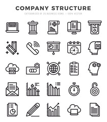 Set of Company Structure icons. Vector Illustration.