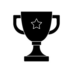 Trophy cup. Champion trophy. Winner prize. Win concept. Stock vector