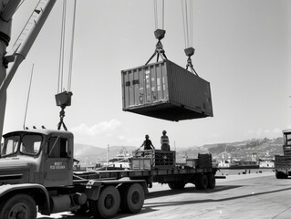 Seamless Transference: Cargo Ship to Truck at a Chilean Port - AR 4:3