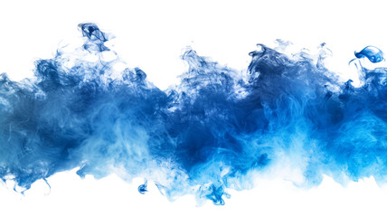 Blue powder explosion on a transparent png background.

