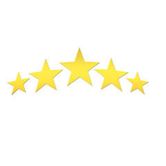 5 Star Ranking With Golden Stars