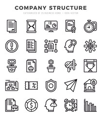 Company Structure elements. Lineal web icon set. Simple vector illustration.