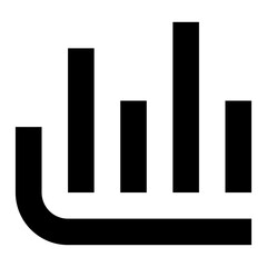 analytics chart line icon for website and application