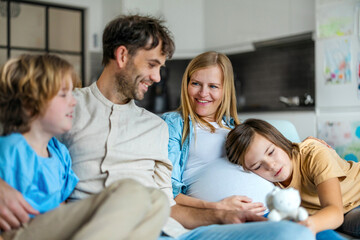 Young family waiting for the new baby
