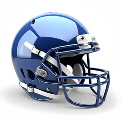 Fototapeta premium football blue or shinny helmet isolated on white, helmet, football, sport, protection, equipment, isolated, american football, white, blue, red, sports, mask, 3d, vector, game, safety, team, object, h