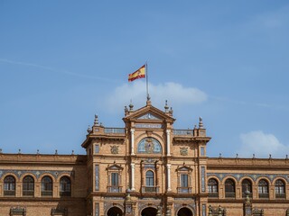Fototapeta premium Main building of the Plaza de Espana in Seville, Spain, Andalusia
