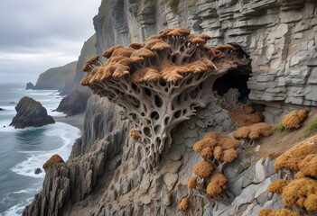 Modernist style gnarled ancientlooking barnacles I