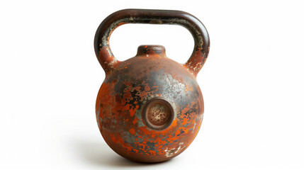 Brown and Black Kettle on White Background