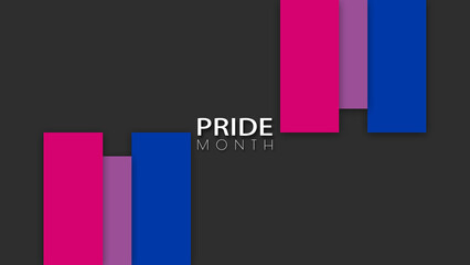 Happy Pride Month Bisexual Pride Flag Column Background