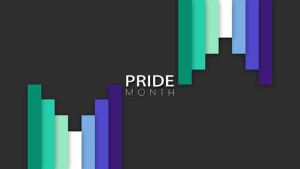 Happy Pride Month Gay Men's Pride Flag Column Background
