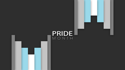 Happy Pride Month Demiboy Pride Flag Column Background