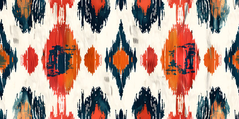 Abstract ethnic pattern art. Ikat seamless pattern traditional. American, Mexican style