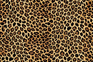 Elegant Leopard Skin Pattern Print Illustration for Modern Fashion and Stylish Decor, Animal Skin Pattern Texture Background