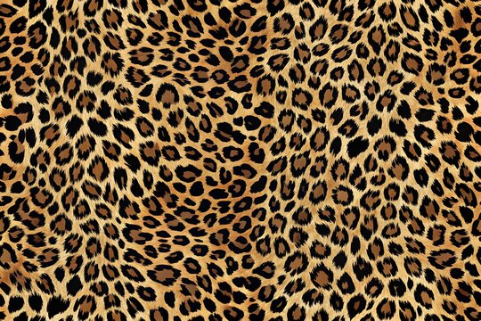 Elegant Leopard Skin Pattern Print Illustration for Modern Fashion and Stylish Decor, Animal Skin Pattern Texture Background