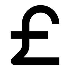 pound money line icon for ui website and application