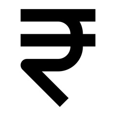 rupee sign line icon for ui website and application