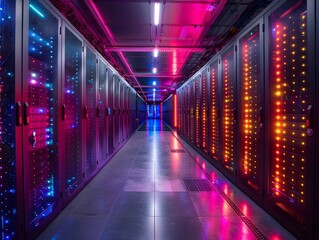 Fototapeta premium StateoftheArt Technology A HighlySecure Magazine Server Room Infrastructure
