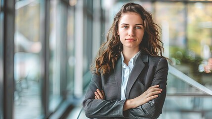 beautiful woman in the office. Selective focus