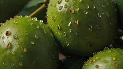 A ripe feijoa up close