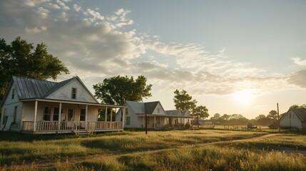 Fototapeta premium A photo of Homestead Units in Soft Natural Light