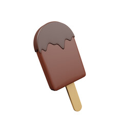 3d icon of chocolate ice cream
