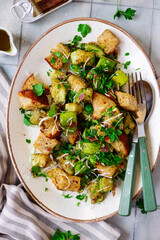 Zucchini  Salad panzanella.style hugge.top veiw