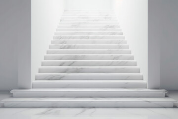 Fototapeta premium abstract white marble steps architectural background