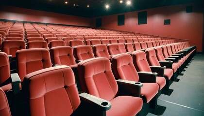 Fototapeta premium empty movie theater seats 