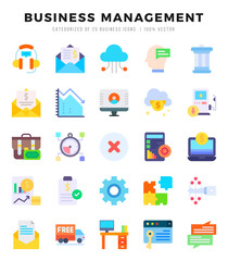 Simple Set of Business Management Related Vector Flat Icons.