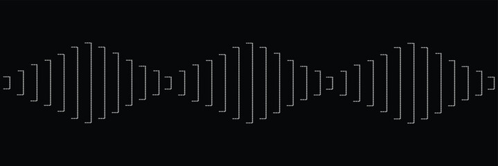 Audio waves icon. Voice message and sound representation