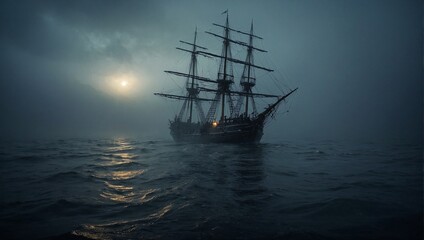 ship in the sea