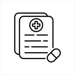 Medical Prescription vector icon
