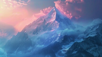 state of mind - mountain background concept with copy space