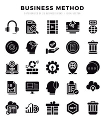 Business Method icons set for website and mobile site and apps.