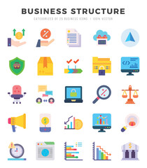 Business Structure Icon Bundle 25 Icons for Websites and Apps