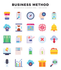 Business Method web icons in Flat style.