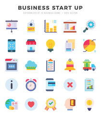 Business Start Up icons set for website and mobile site and apps.