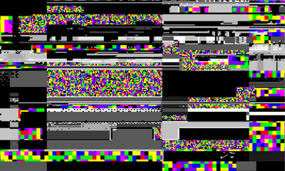 Retro VHS background like in old video tape rewind or no signal TV screen with glitch camera effect. Vaporwave grooving