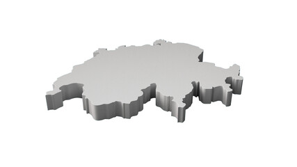 Switzerland 3D map Geography Cartography and topology Blue surface 3D illustration  © Hammad