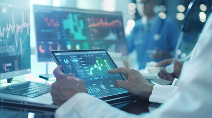 Data analytics tools help doctors analyze trends in patient outcomes and population health.