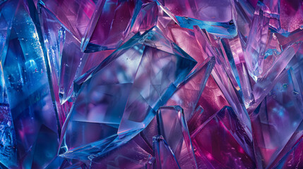 Texture of purple precious stone surface. Natural gemstone formation and mineral beauty