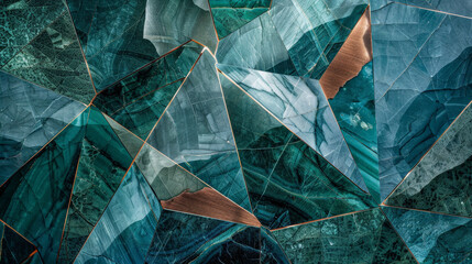 Texture of teal precious stone surface. Natural gemstone formation and mineral beauty