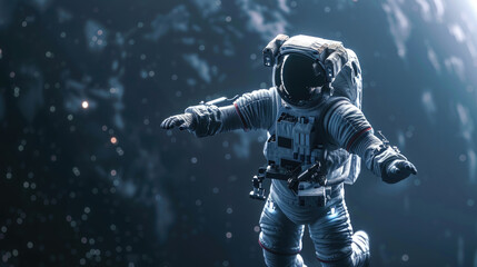 Fototapeta premium 3D Rendered Image of Astronaut in Space