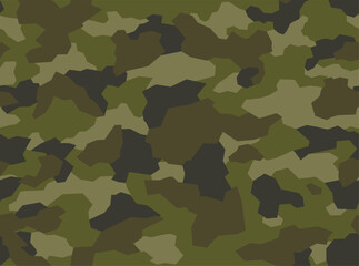 Fototapeta premium Seamless geometric camouflage pattern of dark spots. Military texture. Vinyl print and decal. Vector