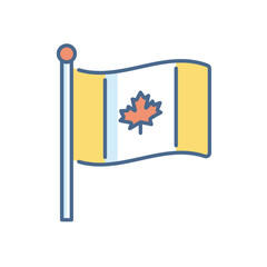 Canada Flag vector icon