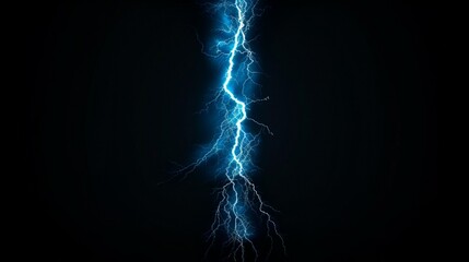 blue lightning bolt on a black background