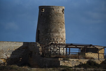 torre appartenente ad un mulino delle saline di trapani e marsala