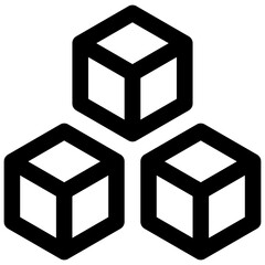 Blockchain. Editable stroke vector icon.