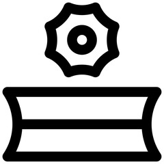 Concentrated solar power. Editable stroke vector icon.