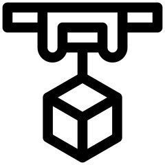 3D printing. Editable stroke vector icon.